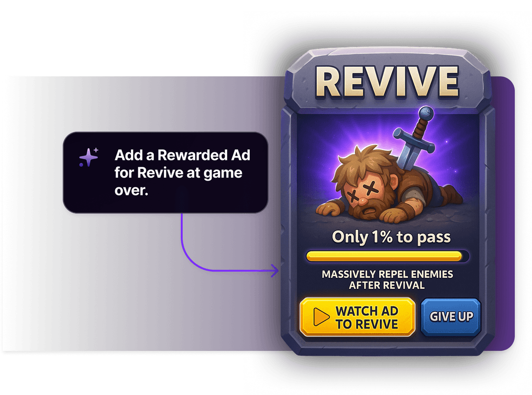 Insert ads in just one prompt.